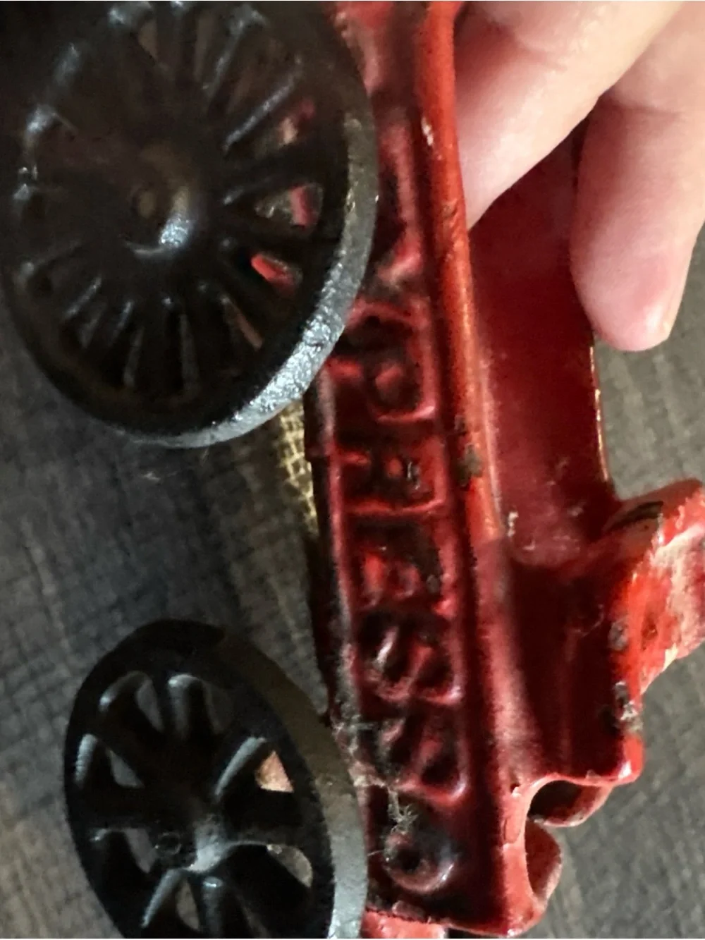 Vintage Cast Iron Express Wagon/Cart With Goat Pulling